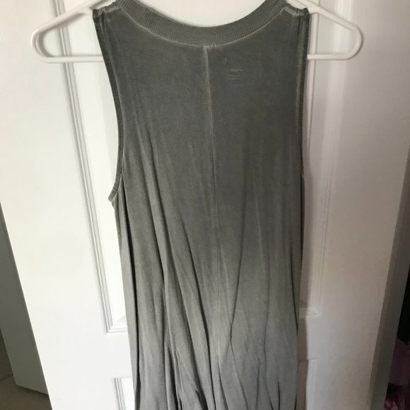 American Eagle Muted Green/Grey Keyhole Dress - Picture 3 of 3